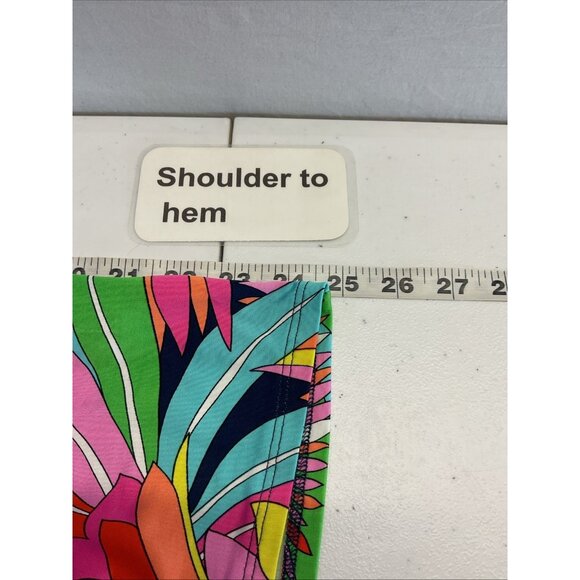 Trina Turk Blouse Womens M‎ Batwing Sleeve Tropical Floral Print Bold Top - Picture 7 of 10